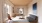 a living room with a couch and a table