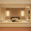 lounge with seating and a fireplace